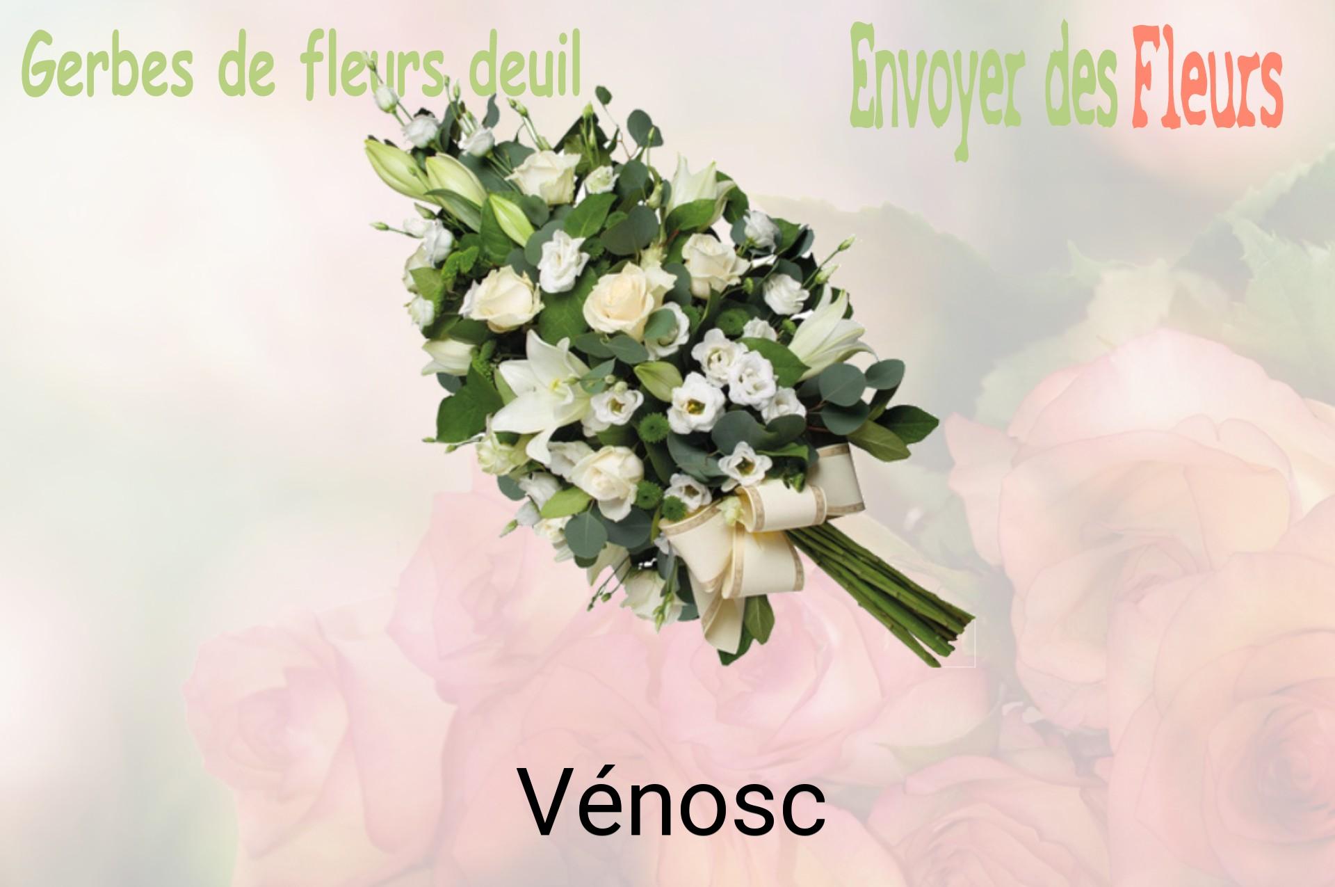 Gerbe de fleurs de deuil livrée à Vénosc
